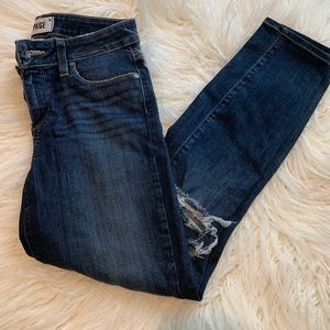 Paige Distressed Ankle Skinny Jeans
